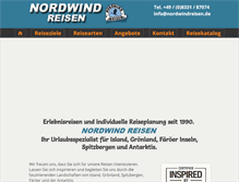 Tablet Screenshot of nordwindreisen.de