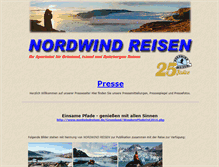 Tablet Screenshot of presse.nordwindreisen.de